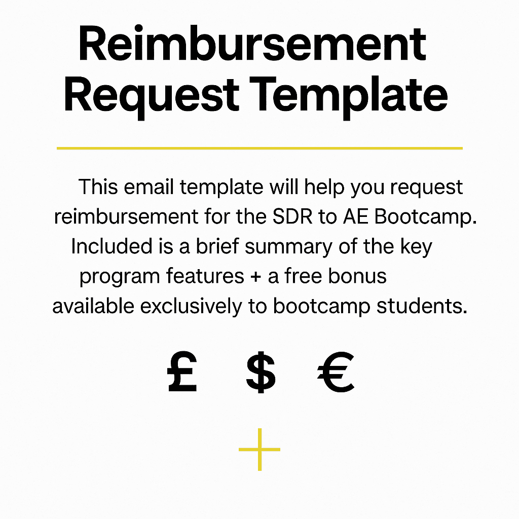 Bonus - The Reimbursement Request Template